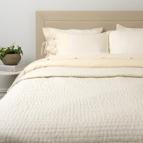 Bedding Sets| Best Home Fashion Ivory Queen Quilt Set - CS40452