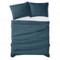 Bedding Sets| Cannon Cannon Heritage Solid 3-Piece Dark Blue Full/Queen Quilt Set - VL33410