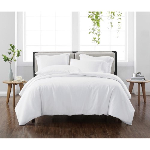 Bedding Sets| Cannon Cannon Heritage Solid 3-Piece White Full/Queen Duvet Cover Set - CW33660