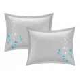 Bedding Sets| Chic Home Design Bliss garden 8-Piece Turquoise King Comforter Set - NB14202