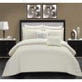 Bedding Sets| Chic Home Design Emery 5-Piece Beige King Comforter Set - HG09271