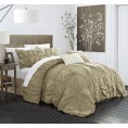 Bedding Sets| Chic Home Design Halpert 6-Piece Taupe King Comforter Set - AV51919