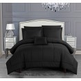 Bedding Sets| Chic Home Design Jordyn 8-Piece Black King Comforter Set - QI40506