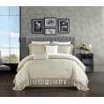 Bedding Sets| Chic Home Design Kensley 4-Piece Beige Twin Comforter Set - GF01840
