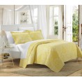 Bedding Sets| Chic Home Design Napoli 3-Piece Yellow King Quilt Set - EV41817
