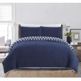 Bedding Sets| Chic Home Design Ora 7-Piece Navy King Comforter Set - YC15480