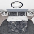Bedding Sets| Designart 3-Piece Black Queen Duvet Cover Set - TW98104