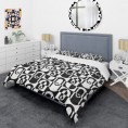 Bedding Sets| Designart 3-Piece Black Twin Duvet Cover Set - LE99145