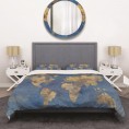 Bedding Sets| Designart 3-Piece Blue King Duvet Cover Set - ZC43959