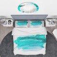 Bedding Sets| Designart 3-Piece Blue Queen Duvet Cover Set - UX83700