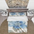 Bedding Sets| Designart 3-Piece Blue Twin Duvet Cover Set - AT95792