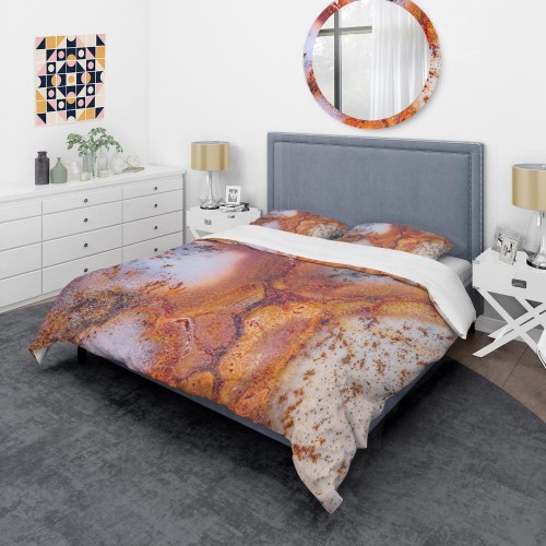 Bedding Sets| Designart 3-Piece Brown Twin Duvet Cover Set - SM35280