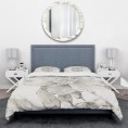 Bedding Sets| Designart 3-Piece Gray Queen Duvet Cover Set - CW83554