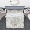 Bedding Sets| Designart 3-Piece Gray Queen Duvet Cover Set - CW83554