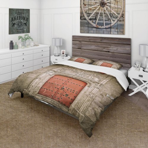 Bedding Sets| Designart 3-Piece Red King Duvet Cover Set - KD34568