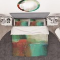 Bedding Sets| Designart 3-Piece Red King Duvet Cover Set - QD30183