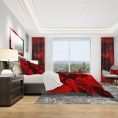 Bedding Sets| Designart 3-Piece Red King Duvet Cover Set - TI92678
