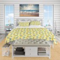Bedding Sets| Designart 3-Piece Yellow Twin Duvet Cover Set - QA30436