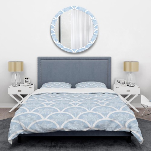 Bedding Sets| Designart Designart Duvet covers 3-Piece Blue King Duvet Cover Set - FZ82817