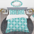 Bedding Sets| Designart Designart Duvet covers 3-Piece Blue Queen Duvet Cover Set - MB94410