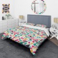 Bedding Sets| Designart Designart Duvet covers 3-Piece Blue Queen Duvet Cover Set - JR95686