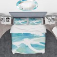 Bedding Sets| Designart Designart Duvet covers 3-Piece Blue Queen Duvet Cover Set - DP96131