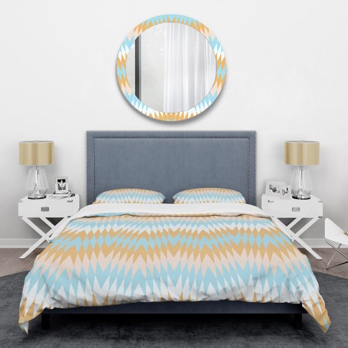 Bedding Sets| Designart Designart Duvet covers 3-Piece Blue Queen Duvet Cover Set - MA61662