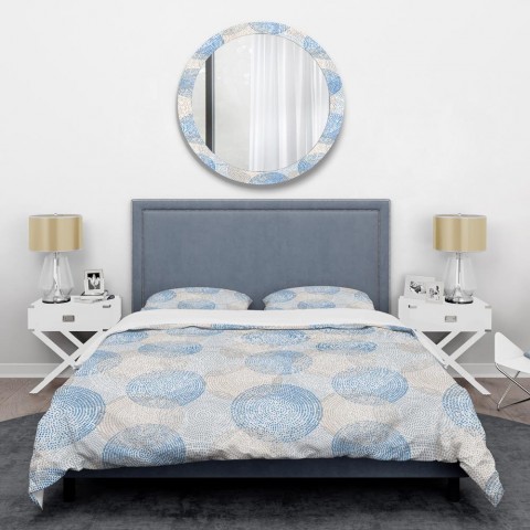 Bedding Sets| Designart Designart Duvet covers 3-Piece Blue Twin Duvet Cover Set - CY26902