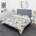 Bedding Sets| Designart Designart Duvet covers 3-Piece Blue Twin Duvet Cover Set - QS46244