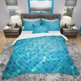 Bedding Sets| Designart Designart Duvet covers 3-Piece Blue Twin Duvet Cover Set - VR41437