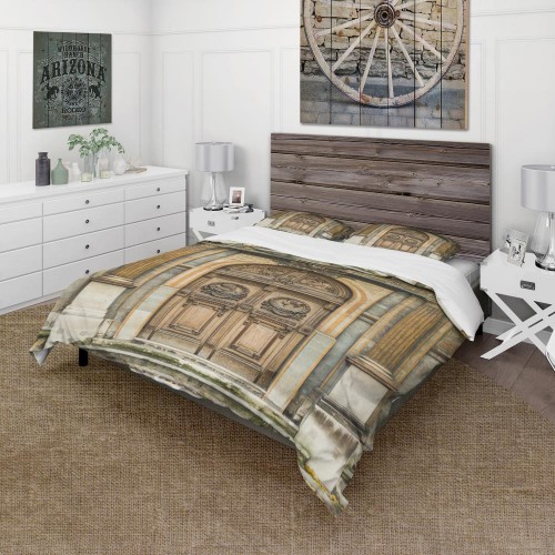 Bedding Sets| Designart Designart Duvet covers 3-Piece Brown Queen Duvet Cover Set - LH48966