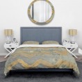 Bedding Sets| Designart Designart Duvet covers 3-Piece Gold Queen Duvet Cover Set - ZR11916