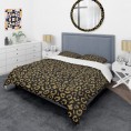 Bedding Sets| Designart Designart Duvet covers 3-Piece Gold Twin Duvet Cover Set - CI92633