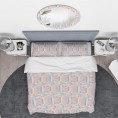 Bedding Sets| Designart Designart Duvet covers 3-Piece Pink King Duvet Cover Set - QK65161
