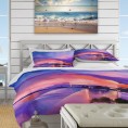 Bedding Sets| Designart Designart Duvet covers 3-Piece Purple Twin Duvet Cover Set - NZ09040