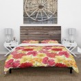 Bedding Sets| Designart Designart Duvet covers 3-Piece Red Queen Duvet Cover Set - FG26294