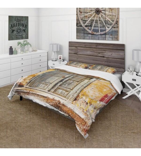 Bedding Sets| Designart Designart Duvet covers 3-Piece Yellow and Gold Twin Duvet Cover Set - RQ16242
