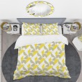 Bedding Sets| Designart Designart Duvet covers 3-Piece Yellow King Duvet Cover Set - VH30051