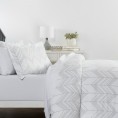 Bedding Sets| Ienjoy Home Home 3-Piece Light Gray Full/Queen Duvet Cover Set - VU74582