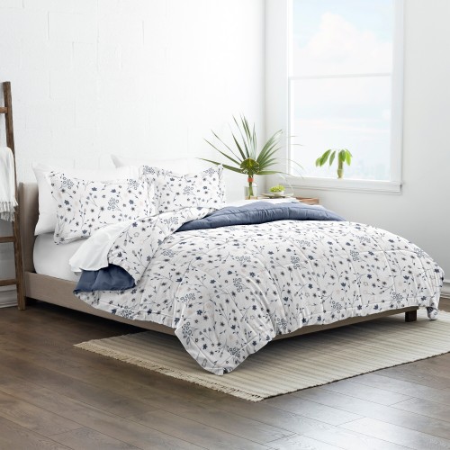Bedding Sets| Ienjoy Home Home 3-Piece Navy King/California King Comforter Set - KE21556