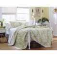 Bedding Sets| Laura Ashley Rowland 3-Piece Light Green King Quilt Set - SU91669