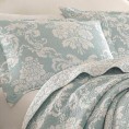 Bedding Sets| Laura Ashley Venetia 3-Piece Duck Egg King Quilt Set - PA17621