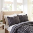 Bedding Sets| Modern Heirloom Emily Texture (Dark Gray) 3-Piece Black King Comforter Set - CG45354