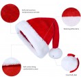 2 Pack Christmas Hat,Unisex-Adult's Santa Hat Xmas Holiday Hat for Adults Wowen Man,Extra Thicken Velvet Classic Party Hats Christmas Party Supplies 2 Xmas hat