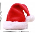 2 Pcs Christmas Hats Unisex -Adult's Santa Hat,Xmas Holiday Hat for Adults Wowen Man,Extra Thicken Velvet Classic Party Hats Hats for Christmas Decorations 2 Long Fluff