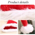 2 Pcs Christmas Hats Unisex -Adult's Santa Hat,Xmas Holiday Hat for Adults Wowen Man,Extra Thicken Velvet Classic Party Hats Hats for Christmas Decorations 2 Long Fluff