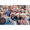 24 Felt Santa Hats for Holiday Parties | Festive Family Christmas Photos | Virtual Office Meeting Prop