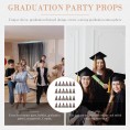 24Pcs Graduation Themed Hat Adornments Circular Cone Party Hats Graduation Party Props for Graduation Party Decor