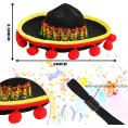 3 PCS Mini Mexican Party Hat Natural Straw Mini Sombrero Fiesta Hat Party Supplies Mexican Theme Decorations