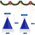 4 Pcs Santa Hat Unisex Velvet Christmas Hat with Comfort Lining and Plush Brim for Party